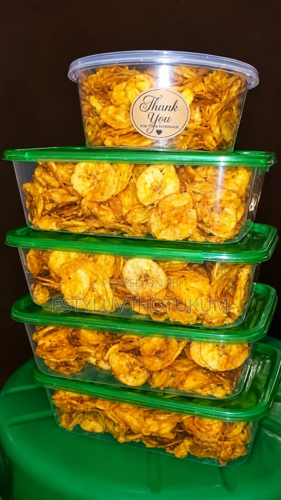 Plantain Chips Available in Different Sizes
