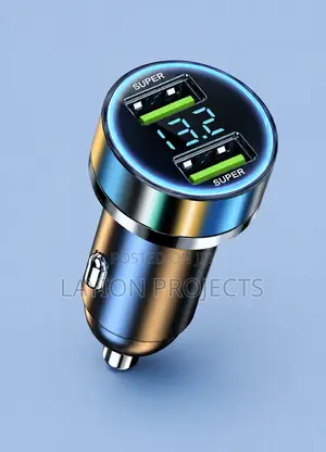 Fast Car Charger With Digital Display