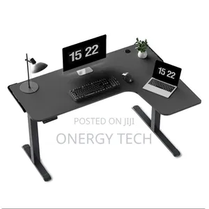 L-Shaped Adjustable Electric Sit-Stand Desk