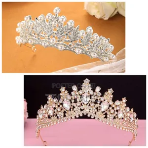 Fully Stones and Beaded Tiara Crowns