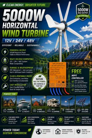 Get 5000w 48v Wind Green Energy That Works When the Wind Blows