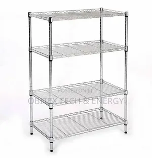 4-Tier Adjustable Chrome Wire Shelving Rack | Storage Display Shelf