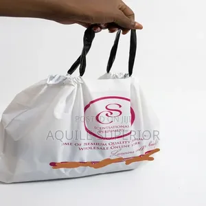 Packaging Drawstring Bags Printing With One Colour; Small (12x16in)