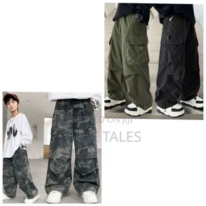Boys Parachute Cargo Trousers Ages 4 to 14 Years