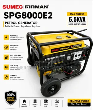 Firman Spg8000e2 6.5kva Petrol Generator – Electric Start Copper