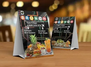Custom Printed Tent Card for Restaurants