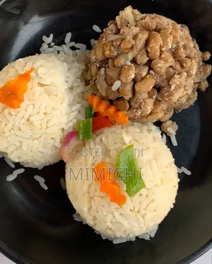 White Rice and Beans With 1 Mea7