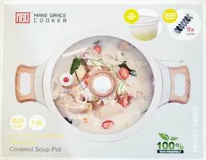 MGC 7.8l Non-Stick Die-Cast Aluminum Soup Pot With Glass Lid