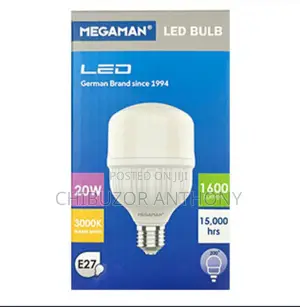 20w E27 170- 240v Megaman Led Bulb Warmwhite German Br