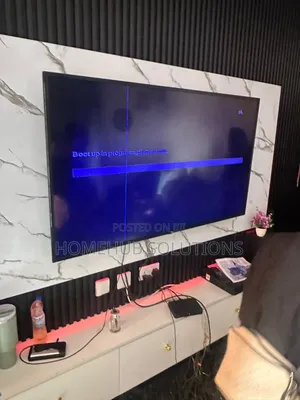 60 Inches Lg Smart Tv With Invincible Line and Tv Console