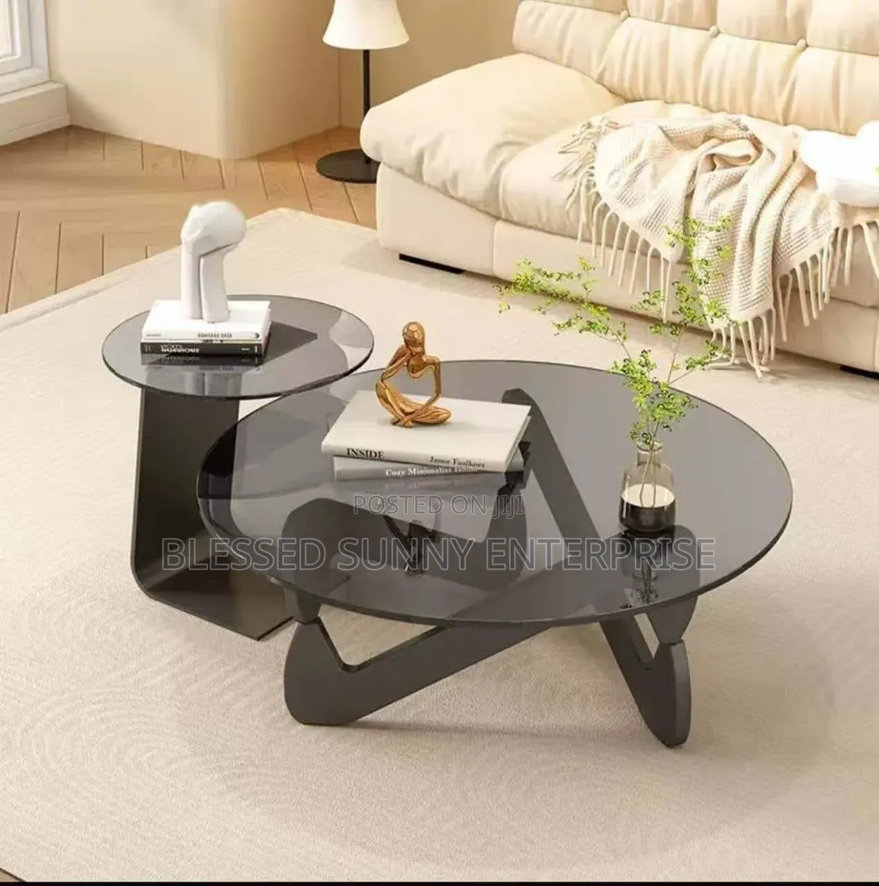 Eclipse Nesting Round Centre Table With Stool