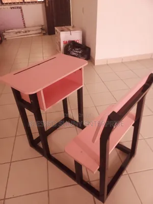 School Desk and Chair Join Together