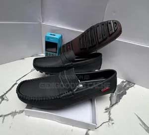 Men's Black Leather Driving Loafers Size 40-46