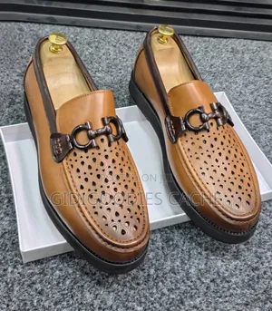 Men's Horsebit Loafers With Perforated Detailing Size 40-46