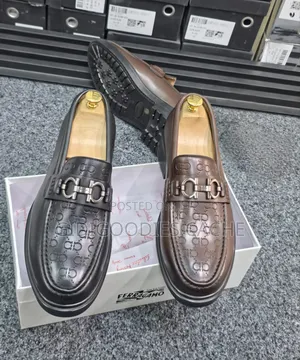 Men's Salvatore Ferragamo Monogram Leather Horsebit Loafers