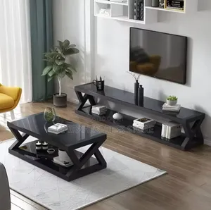 Modern Tempered Glass Tea Table Tv Console Set T361