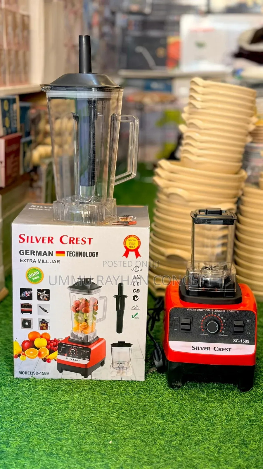 German Technology Silver Crest Blender With Extra Mill Jar