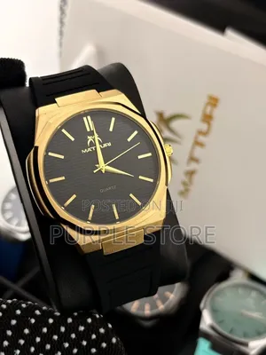 Matturi Rubber Strap Quality Watches Well Packaged Box and Bag