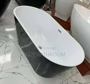 Free Standing Bathtub Black and White