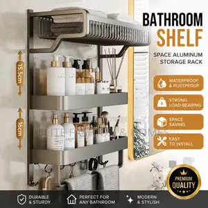 Wall-mounted Storage Rack | No Drilling Required