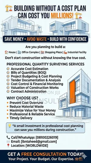 Quantity Surveying, Cost Estimation, Boq and Cost Control
