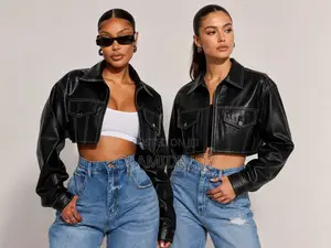 Ladies Original Crop Leather Jacket