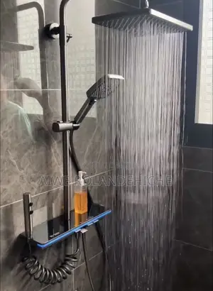 Luxury Matte Black Rainfall Shower