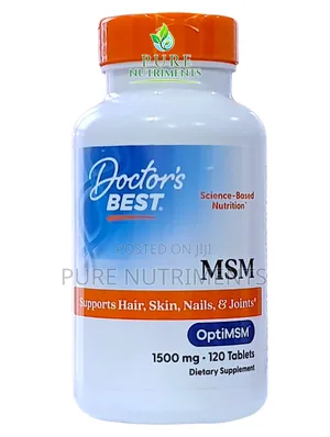 Doctor's Best Msm Organic Sulphur 1500mg 120 Caps_ Joint Skin Repair