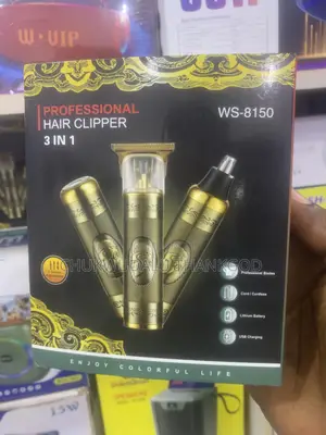 Ws- 8150 Professional Hair Clipper/ Trimmer- 3 in 1