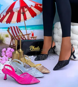 Chic and Beautiful Party Moderate Heels Shoes Sizes 37 to 43 #Iys