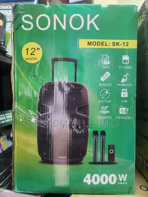 Sonok 12” Rechargeable Public Address System, 2 Mics