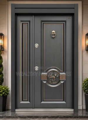 Luxury 4ft Turkish Armored Steel Security Door Matte Black