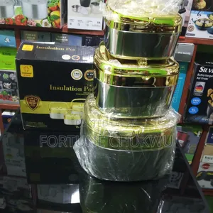 I Set of 3 in 1 Golden Dinner Food Wormer