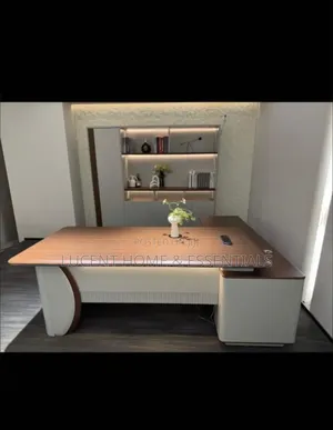 Premium Luxury Executive Office Desk With Side Extension Storage