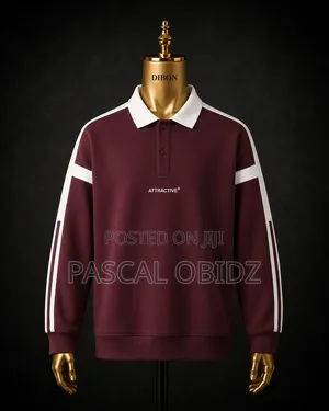 Quality Long Sleeve Collar Neck T-Shirt.