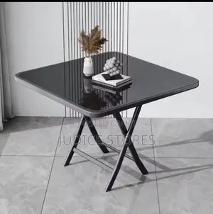 Glass Foldable Table With Two Chairs