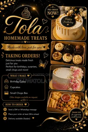 Custom Birthday Cakes, Cupcakes Small Chops In Ibadan