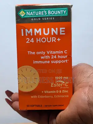 Nature's Bounty Immune 24hr+ Vitamin C D Zinc - Cold Flu Defense
