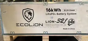 Ecolion 16kwh 51.2v Lifepo4 Lithium Battery – 5 Years Warranty