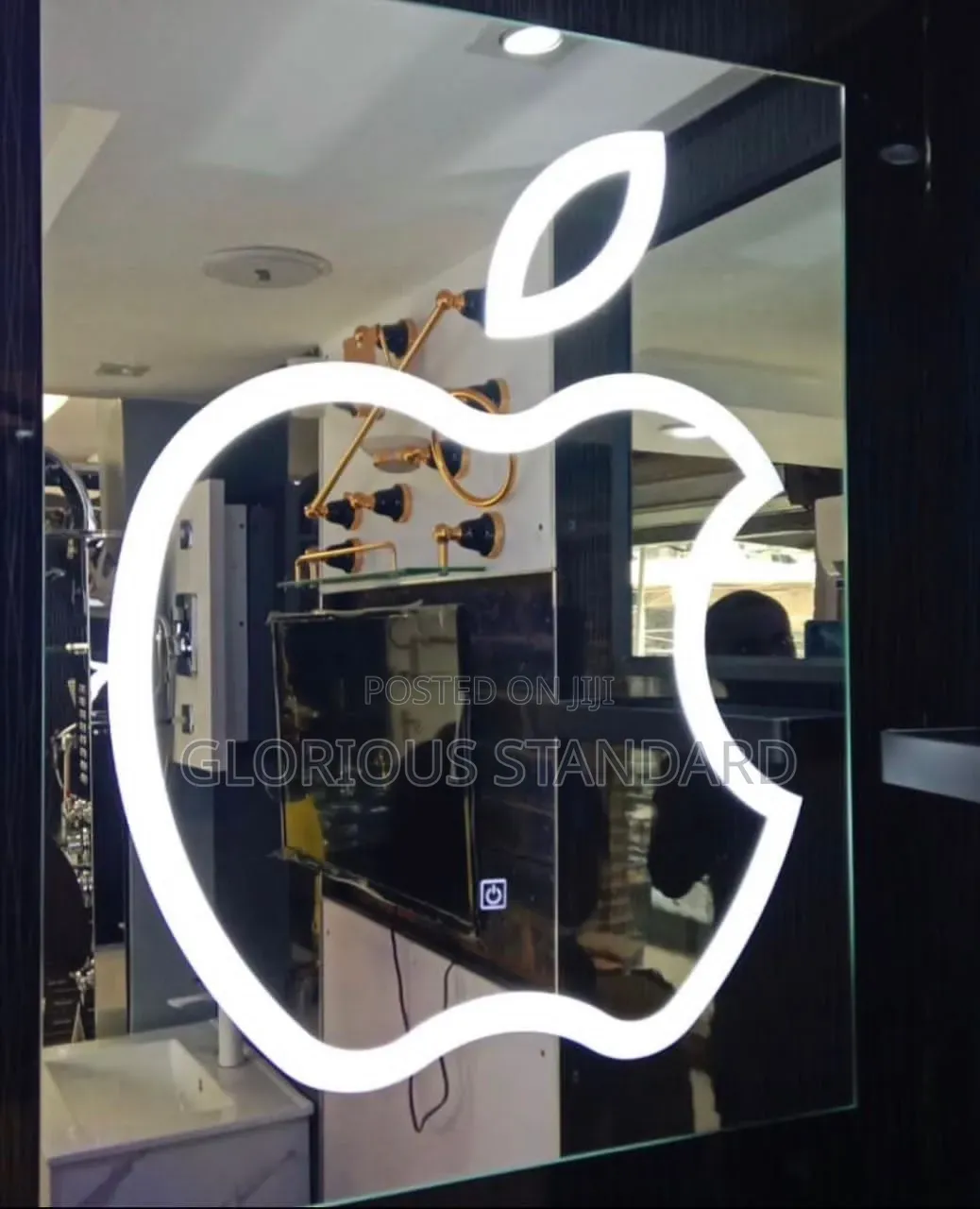 Led Apple Design Mirror With Light