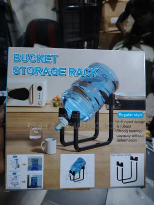 U-Shaped Water Bottle Can Storage Rack With Convenient Squeeze Tap