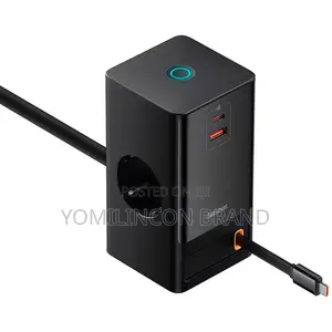 Baseus 65w 3-in-1 Powercombo Digital Charger + 1.5m Cable - Black