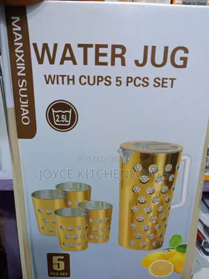 2.5l Water Jug Set With Cups