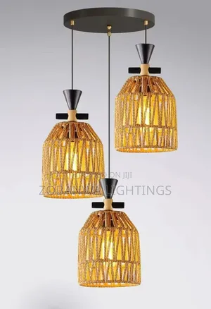 Retro Vine Pendant Light 3-Lights Rattan Light