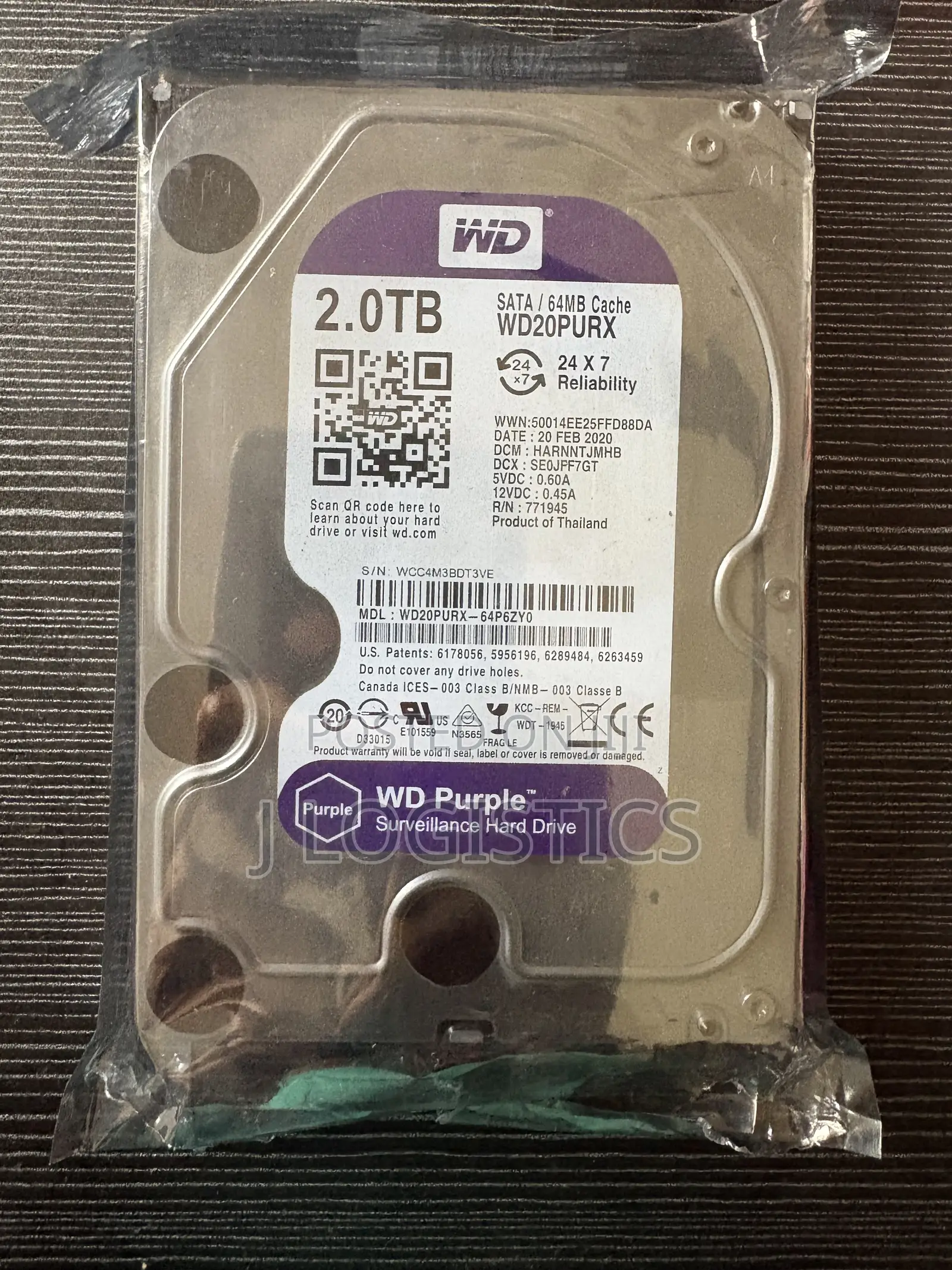 2tb Sata Hard Disk for CCTV Surveillance Cameras