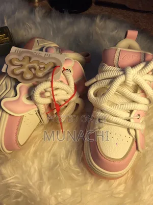 Trendy Pink White Chunky Sneakers for Women
