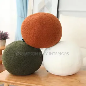 Luxury Boucle Ball Oval Throw Pillow
