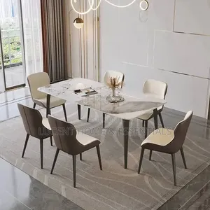 Luxury Marble-Top Dining Table Only – Modern
