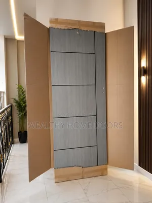 Extra Height HDF Line Wooden Door for Interior Use