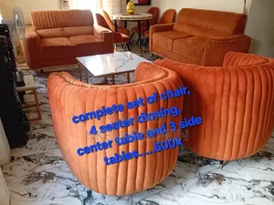 Complete Set of Chair,4 Sitters Dinning, Centre Table Nd 3 Side Tables